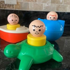 Vintage Fisher Price bath toys